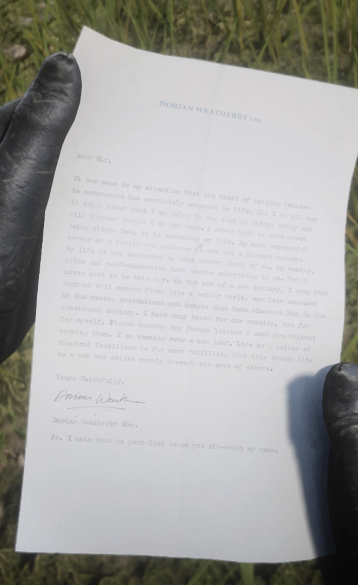 Letter to the Saint Denis Times Tribune RED DEAD REDEMPTION 2 情報&攻略